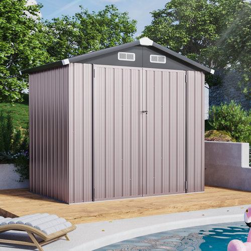 6 ft. W x 4 ft. D Metal Storage Shed